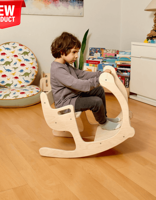 Load image into Gallery viewer, Toddler Rocking Chair and Table Set: Eco-Friendly by Kidodido-0
