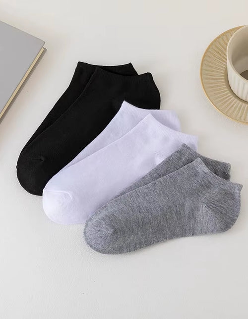 Load image into Gallery viewer, 8 Pairs Men Solid Color Minimalist Ankle Socks Fashionable Versatile Trend Socks Lightweight Breathable Comfortable Casual Socks
