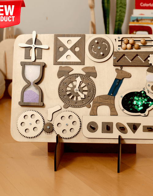 Load image into Gallery viewer, Wooden Busy Board for Toddlers-0
