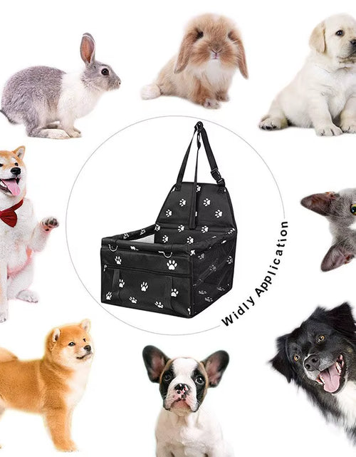 Load image into Gallery viewer, High Quality Pet Dog Car Booster Seat Pet Mesh Puppy Safety Belt Stable Foldable Travel Pet Dog Car Seat Booster Basket
