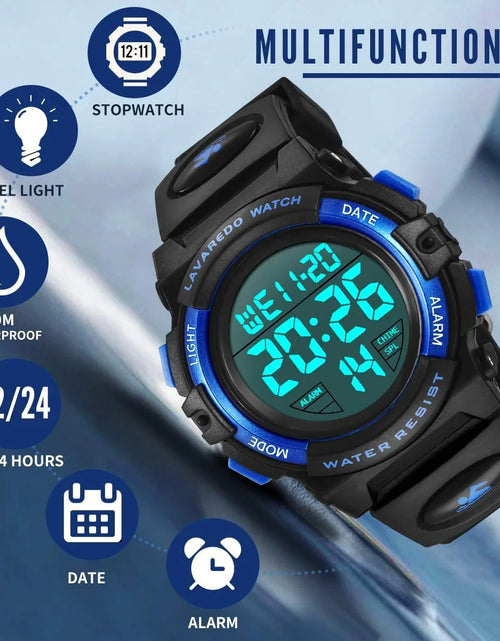 Load image into Gallery viewer, Digital Sports Watch for Age 4-15 Waterproof Watches with Alarm Stopwatch Wrist Watches Birthday Chriatmas Gift for Age 4-15
