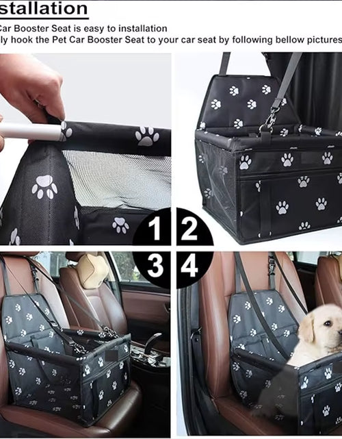 Load image into Gallery viewer, High Quality Pet Dog Car Booster Seat Pet Mesh Puppy Safety Belt Stable Foldable Travel Pet Dog Car Seat Booster Basket
