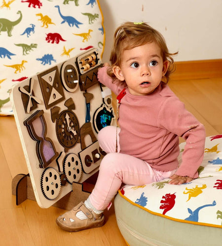 Wooden Busy Board for Toddlers-1