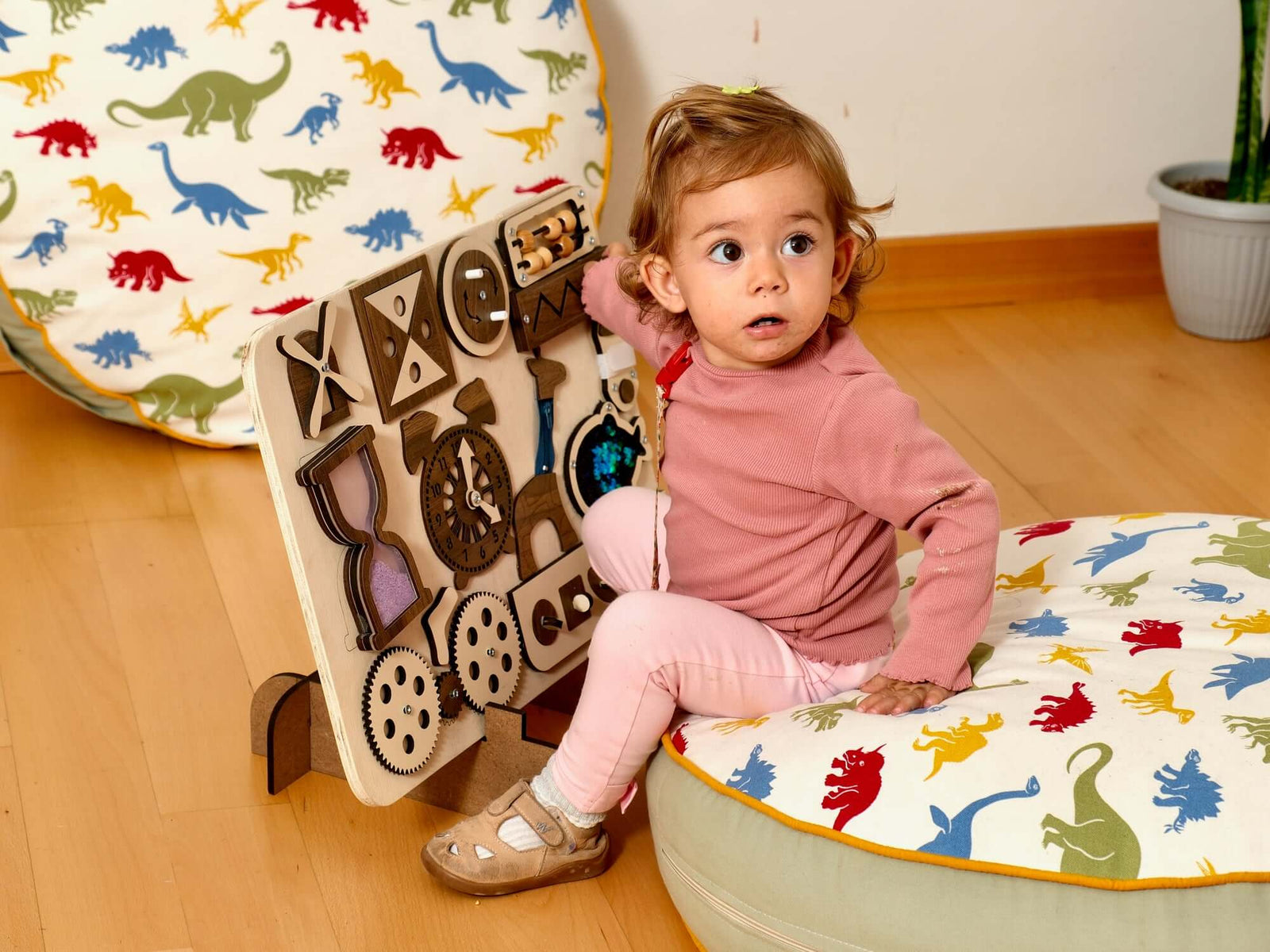 Wooden Busy Board for Toddlers-1
