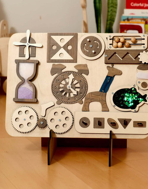 Load image into Gallery viewer, Wooden Busy Board for Toddlers-4
