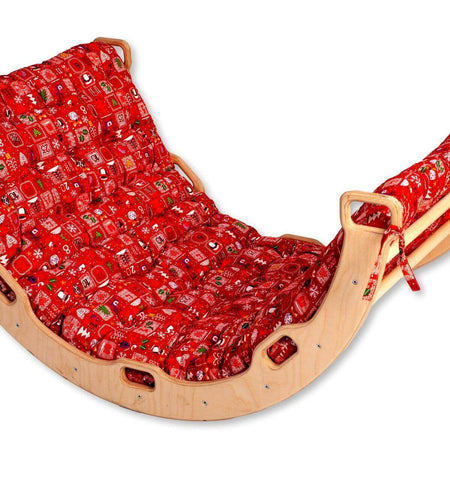 XL Wooden Climbing Arch Set with Christmas Design Pillow-0