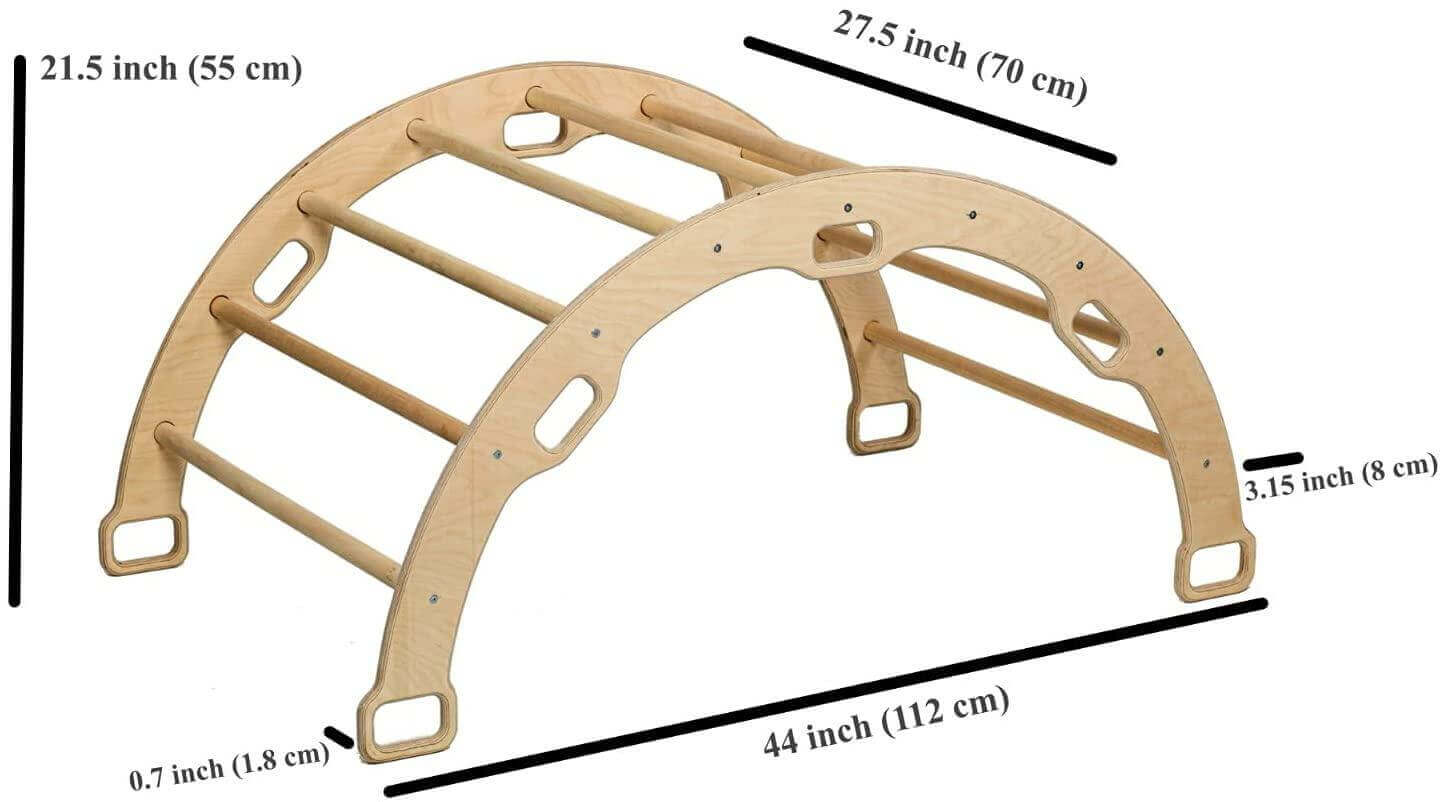 XL Wooden Climbing Arch Set with Christmas Design Pillow-2
