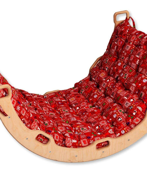Load image into Gallery viewer, XL Wooden Climbing Arch Set with Christmas Design Pillow-4
