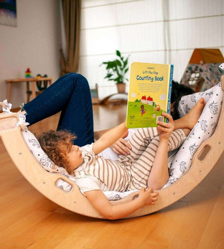 Climbing Arch Rocker with Origami Pillow | Montessori Play Set-1