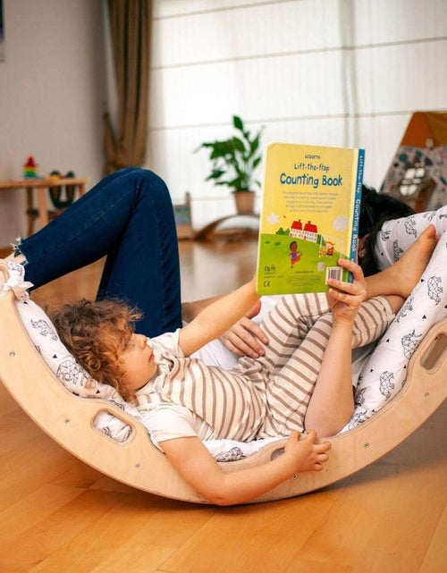 Load image into Gallery viewer, Climbing Arch Rocker with Origami Pillow | Montessori Play Set-1
