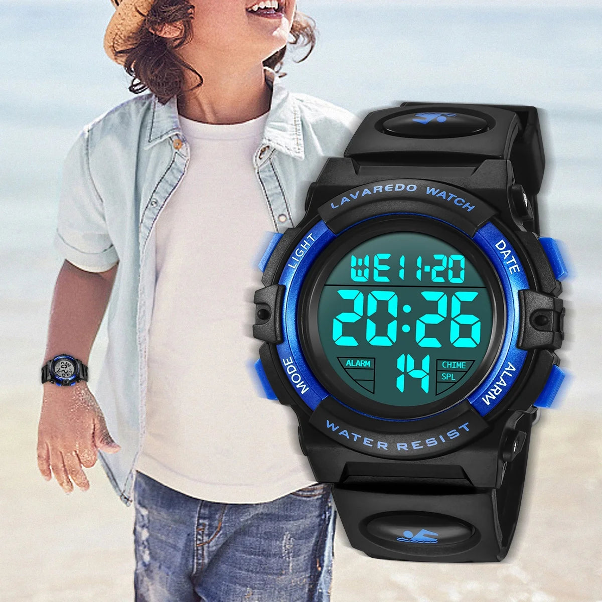 Digital Sports Watch for Age 4-15 Waterproof Watches with Alarm Stopwatch Wrist Watches Birthday Chriatmas Gift for Age 4-15